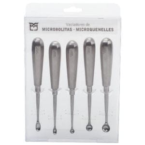 Kuljärnsset i rostfritt stål. Innehåller 5 kuljärn