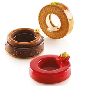 Kit The Ring 65 - formkit i silikon från Silikomart tre bakelser