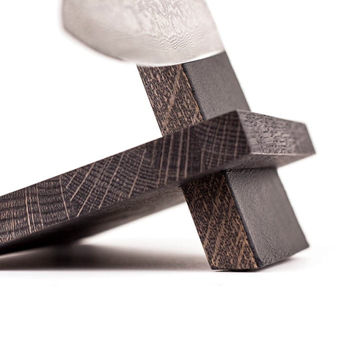 Leather and oak Knifestand – Piotr the Bear - stativ