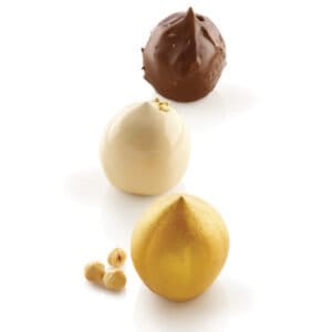 Nocciola 125 hasselnöt. En silikonform från Silikomart hos Söders gourmet