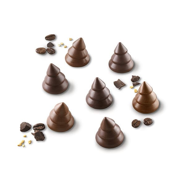 SCG054 Choco Trees 8,5ml - silikonform från Silikomart - Söders gourmet gjutningarna