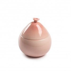 Rosa ballong skål med lock