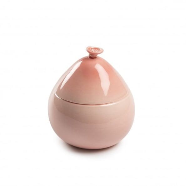 Rosa ballong skål med lock