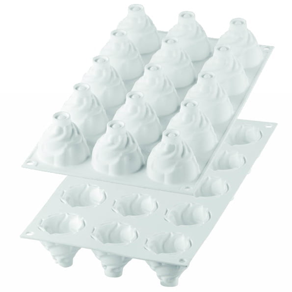 Truffle Éclair 75ml - Silikonform och stansring. Volym: 75ml x 8st Mått: 130 x h30 x 27mm Totalvolym: 600ml Från Silikomart Professional - Söders gourmet - formen