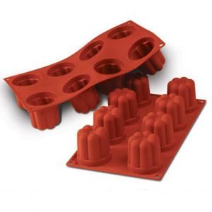 Silikonform Bavarese - SF051 - 130ml. från Silikomart Professional. Volym: 130ml x 8st. Totalvolym: 1040ml. Mått: Ø57 X 57mm.