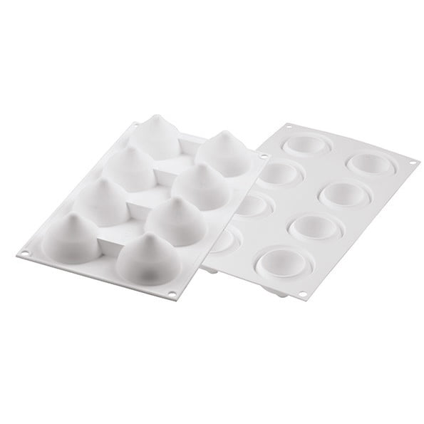 Formen: Goutte 55ml - Silikonform - Ø54mm x 41mm Mått: Ø54mm x 41mm Volym: 55ml Antal gjutningar: 8 Totalvolym: 440ml - Söders gourmet