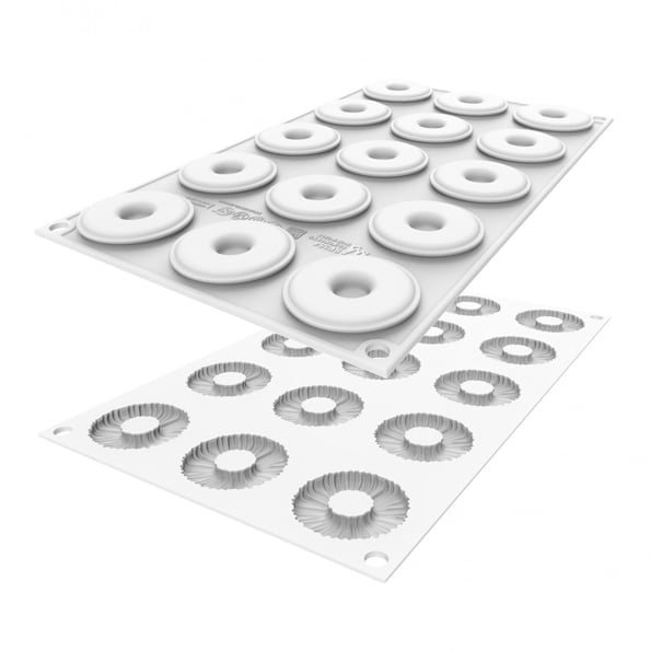 Formen: Tutù 7ml Silikonform för dekoration Ø45mm x 6,5mm Mått: Ø45mm x 6,5mm Volym: 7ml Gjutningar: 15st Totalvolym: 105ml - Silikomart Professional